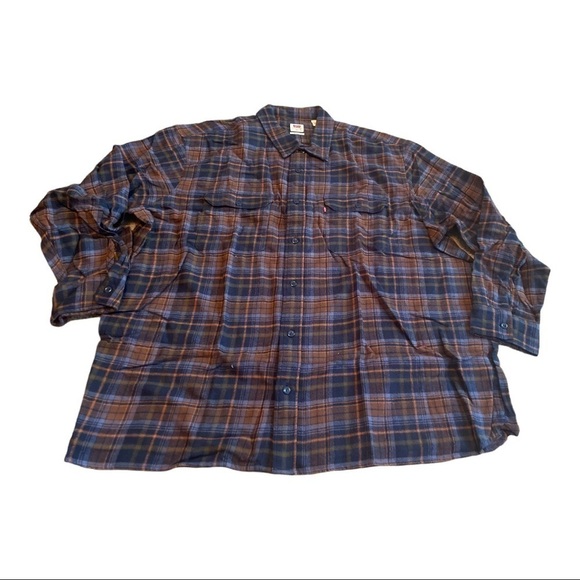 𝅺LEVIS Classic Fit Flannel Worker Shirt - Binsk Navy Blazer - Picture 5 of 12